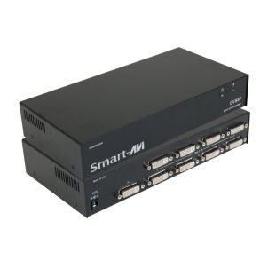 SmartAVI DVI-I (DVI/VGA), 8-Port Splitter, 1920x1200. Includes: [DVS8P, CCDVIMM06, PS5VD4A]