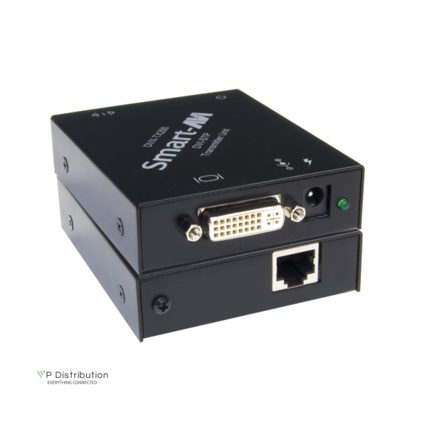 SmartAVI DVI-D, Single-Head, CAT5/5e/6 STP Receiver. Includes: [DVX-200-RX, PS5VD3A-wllmt]