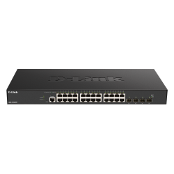 D-Link DXS-1210-28T Smart Managed Switch, 24x 10G Base-T + 4 x 10G/25G SFP28 Ports