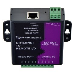 Brainboxes Ethernet to 4 DIO + Ethernet to RS232