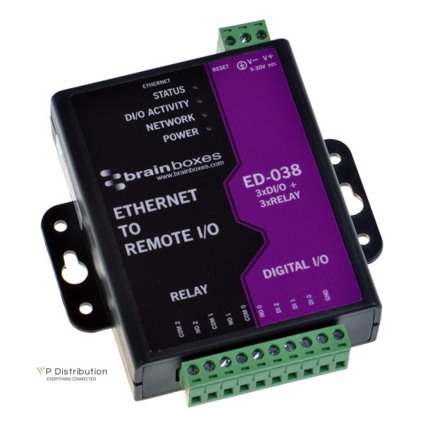 Brainboxes Ethernet to 3 x Relay + 3 Digital Inputs