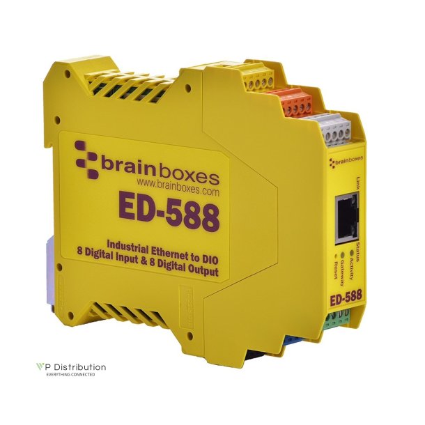 Brainboxes Ethernet to 8 Digital Inputs + 8 Digital Outputs