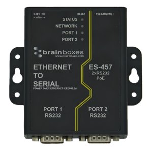 Brainboxes Ethernet 2 Port RS232 Power Over Ethernet (PoE)