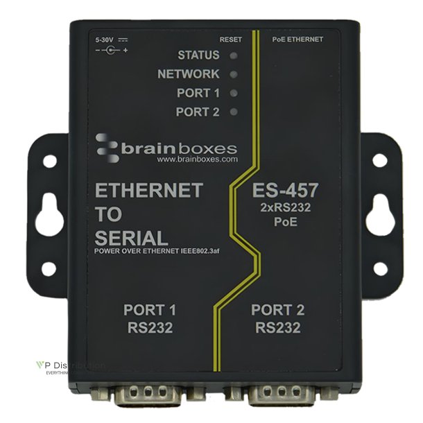 Brainboxes Ethernet 2 Port RS232 Power Over Ethernet (PoE)