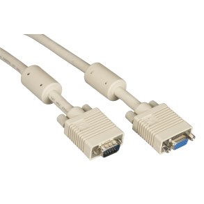 Black Box Vga Video Cable W/Ferrite Core M/F Beige 20Ft