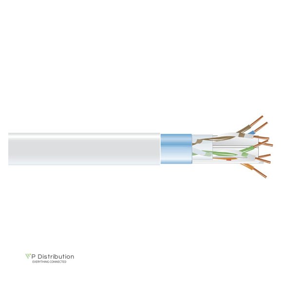 Black Box Cat6 Bulk Cable 400 Mhz, Shld, Plenum-White