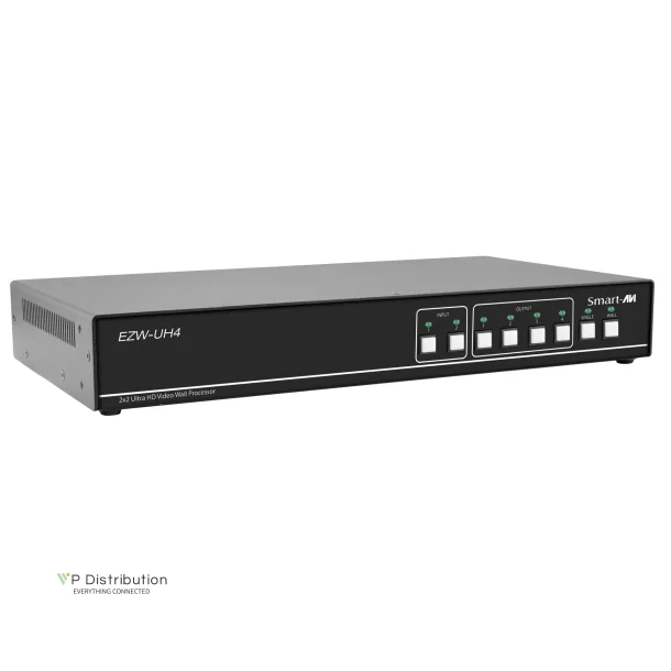 SmartAVI Video Wall Processor 4 Output Ultra HD . Includes: [EZW-UH4, PS12VD3A-wllmt]