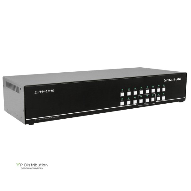 SmartAVI Video Wall Processor 9 Output Ultra HD . Includes: [EZW-UH9, PS12VD3A-wllmt]