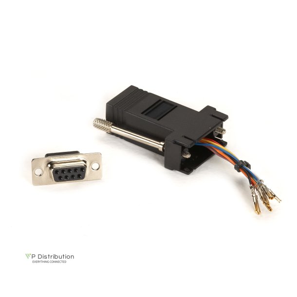 Black Box Modular Adapter Kit Rj45(8 Wire)- Db9 F-Blck