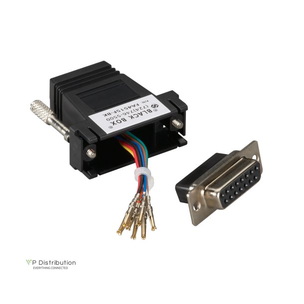 Black Box Modular Adapter Kit Rj45(8 Wire)-Db15 F(Blck)