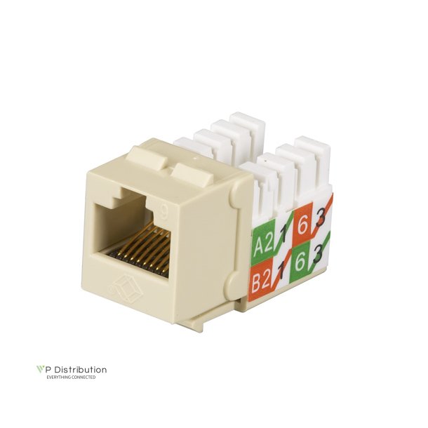 Black Box GIGATRUE2 CAT6 JACK 25 PACK IVORY