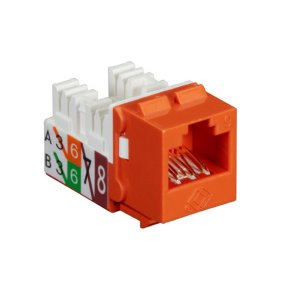 Black Box GIGATRUE2 CAT6 JACK 25 PACK ORANGE
