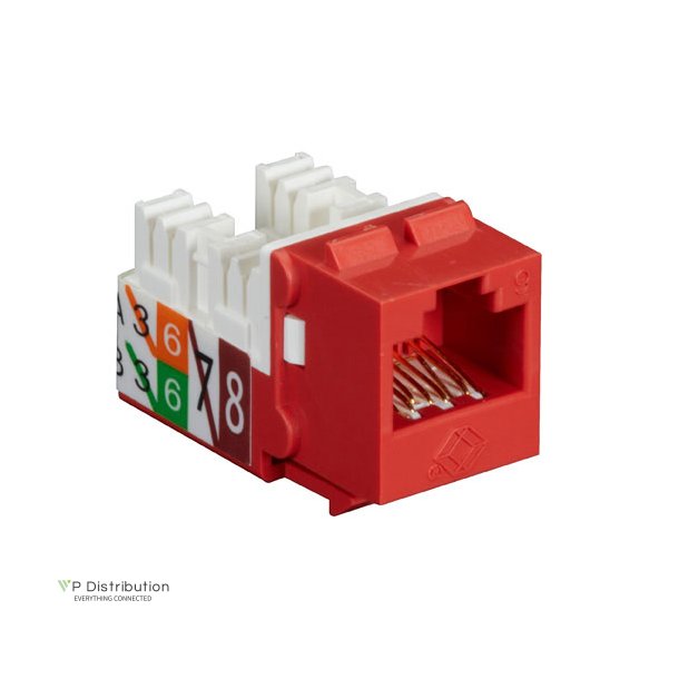 Black Box GIGATRUE2 CAT6 JACK 25 PACK RED