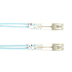 Black Box FIBER PATCH CABLE 10M 10 GIG LC TO LC AQUA