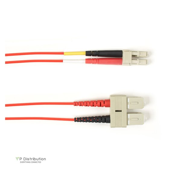 Black Box 50 MM FO PATCH CABLE DUPLX, PLENUM, RED, SCLC