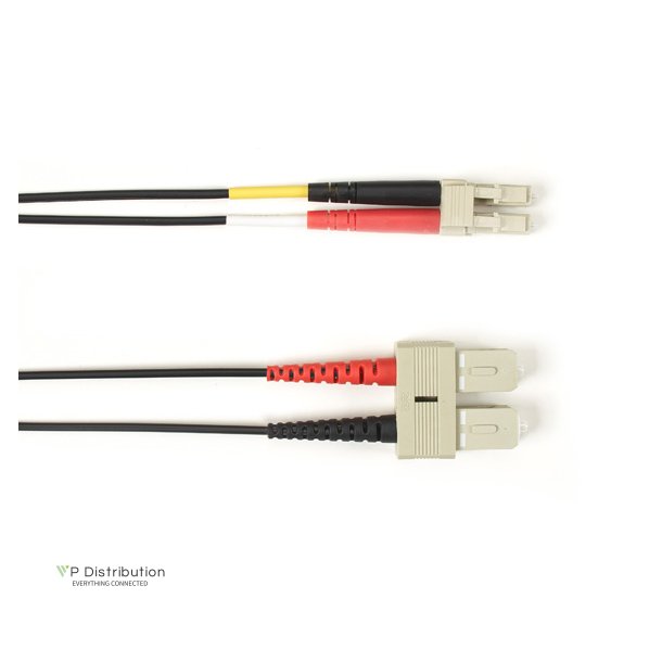 Black Box 50 MM FO PATCH CABLE DUPLX, PVC, BK, SCLC