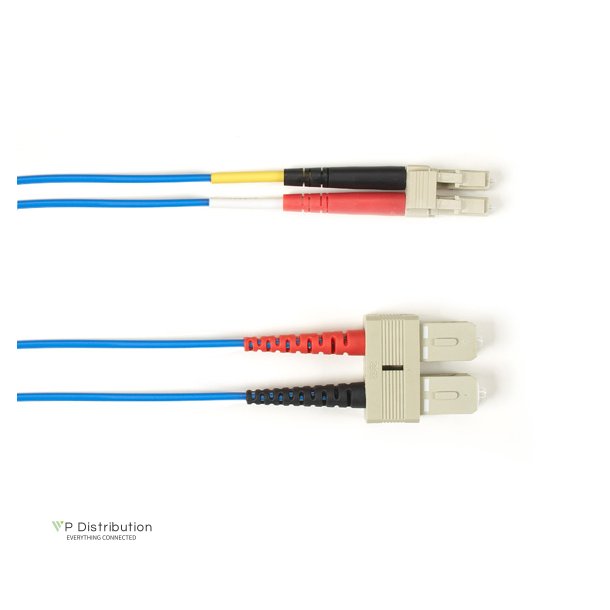 Black Box 50 MM FO PATCH CABLE DUPLX, PVC, BLUE, SCLC