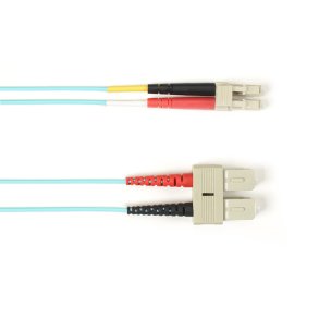 Black Box 50 MM FO PATCH CABLE DUPLX, PVC, AQUA, SCLC