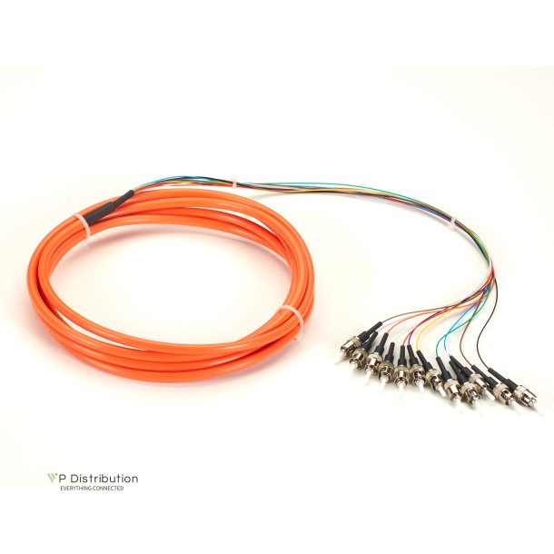 Black Box FO PIGTAIL, 12 STRAND, ST OM1 62.5, ORANGE, 3M