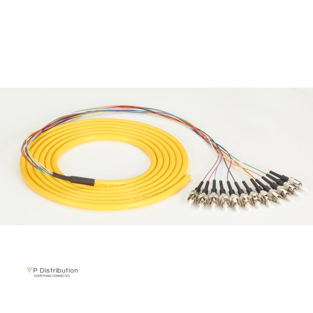 Black Box FO PIGTAIL, 12 STRAND, ST SM , YELLOW, 3M