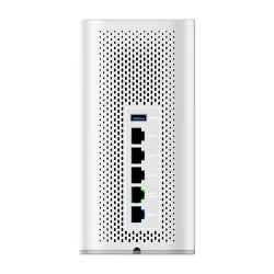 Grandstream Wi-Fi 6 Dual-Band Router, 1x GbE WAN, 1x GbE WAN/LAN, 3x GbE LAN, 1 USB 3.0, 2Gbps NAT routing, 120K NAT sessions, VPN (850Mbps), 22 MU-MIMO, up to 256 wireless clients, 1.77Gbps wireless throughput, local AP controller