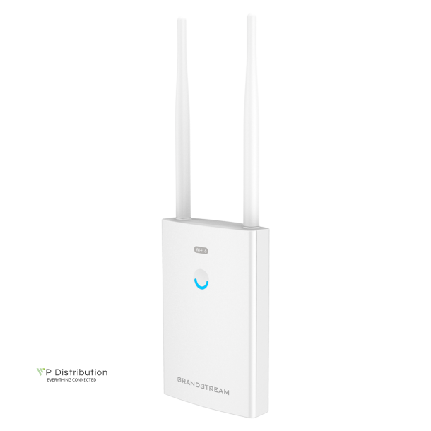 Grandstream Outdoor Wi-Fi 6 Access Point, 2x2:2 2.4/5G, 2x GbE, PoE, up to 250m coverage, up to 256 wireless clients, 1.77Gbps aggregate wireless throughput, 50 AP local controller, IP66