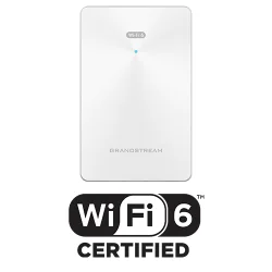 Grandstream Indoor Wi-Fi 6 AX1800 Access Point, 2x2:2 2.4G/5G, 1x GbE PoE, 2x GbE with PSE, 1x GbE, up to 100m coverage, up to 256 wireless clients