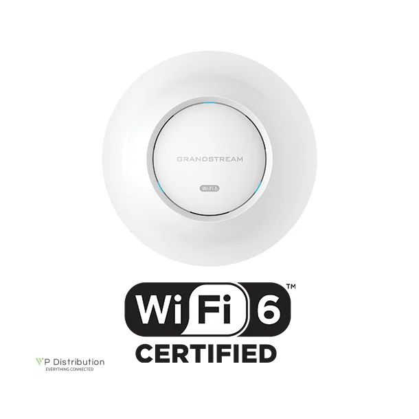 Grandstream Indoor Wi-Fi 6 AX5400 Access Point, 22:2 2.4G, 44:4 5G,1x GbE, 1x 2,5G, PoE, up to 175m coverage, up to 256 wireless clients