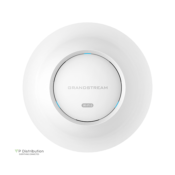 Grandstream Indoor Wi-Fi 6 Access Point, 4x4:4 2.4/5G, 1x GbE, 1x 2,5G, PoE, up to 175m coverage, up to 750 wireless clients, 3.55Gbps aggregate wireless throughput, 50 AP local controller