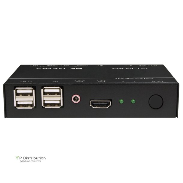 SmartAVI HDMI, 2-Port, KVM Switch with USB 2.0 and Stereo Audio support. Includes: [HKM-02, PS5VD2A]