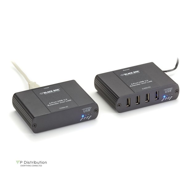 Black Box 4 Port Usb 2.0 Extender Lan Or Direct Connect