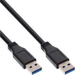 InLine USB 3.0 Cable Type A male to A male black 1m