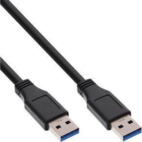 InLine USB 3.0 Cable Type A male to A male black 1m