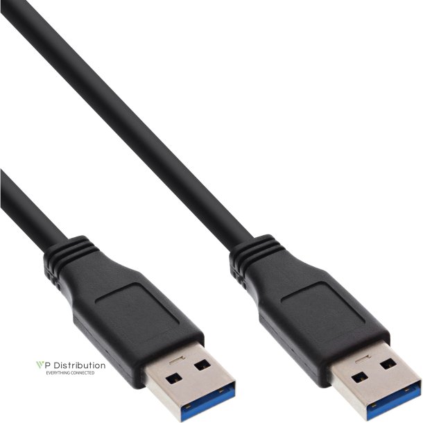 InLine USB 3.0 Cable Type A male to A male black 1m