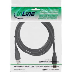 InLine USB 3.0 Cable Type A male to A male black 1m
