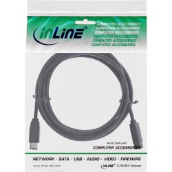 InLine FireWire 400 to 800 1394 Cable 6 to 9 Pin male 1m