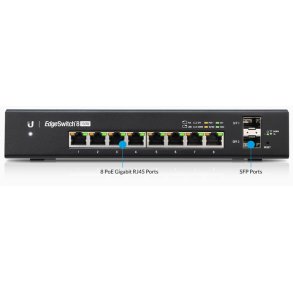 Ubiquiti EdgeSwitch 8 / 8 Gigabit RJ45 Ports / 2 SFP Ports 150W / ES-8-150W