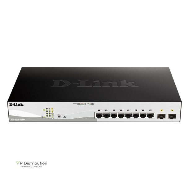 D-Link DGS-1210-10MP 10-Port PoE+ Layer2 Smart Managed Gigabit Switch