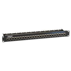 Black Box CAT5E FEED THROUGH PATCH PANEL SHIELDED 24 PORT