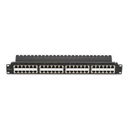 Black Box CAT5E FEED-THRU PANEL 1U HIGH DENSITY STP 48 PR