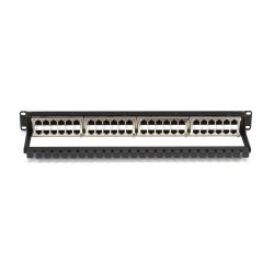 Black Box CAT5E FEED-THRU PANEL 1U HIGH DENSITY STP 48 PR