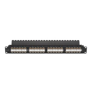 Black Box CAT5E FEED-THRU PANEL 1U HIGH DENSITY UTP 48 PR
