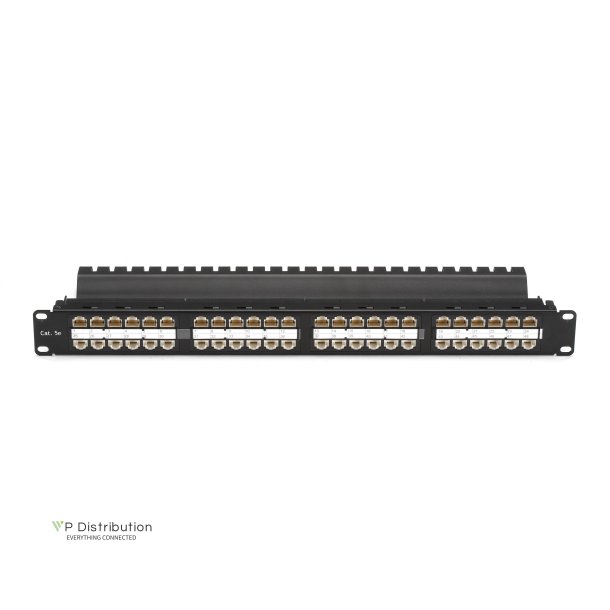 Black Box CAT5E FEED-THRU PANEL 1U HIGH DENSITY UTP 48 PR