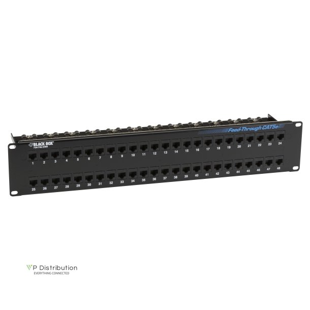 Black Box FEED THROUGH PATCH PANEL - UNSHIELDED - 48 PORT