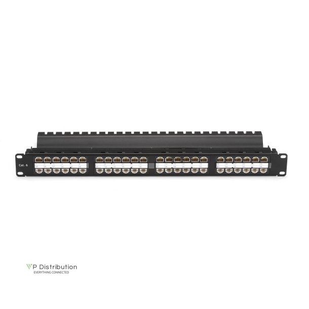 Black Box CAT6 FEED-THRU PANEL 1U HIGH DENSITY UTP 48 PR