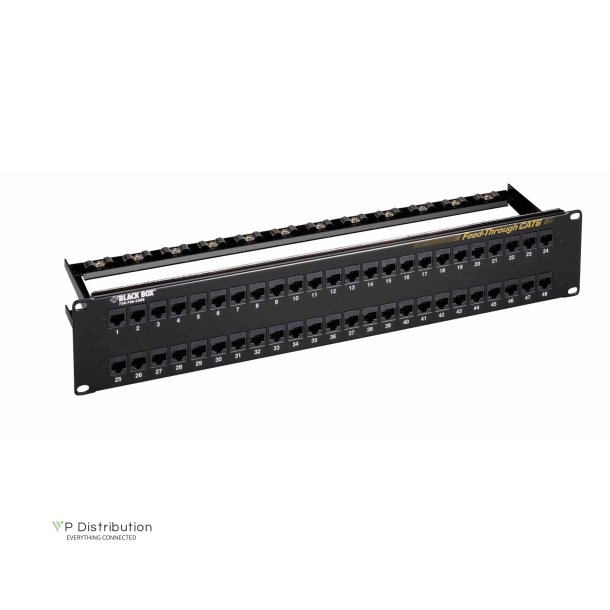 Black Box CAT6 UNSHIELD 48 PORT FEED-THROUGH