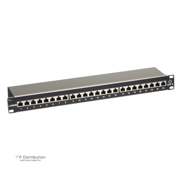 Black Box CAT6 SHIELDED PATCH PANEL STP 1U 24 PORT