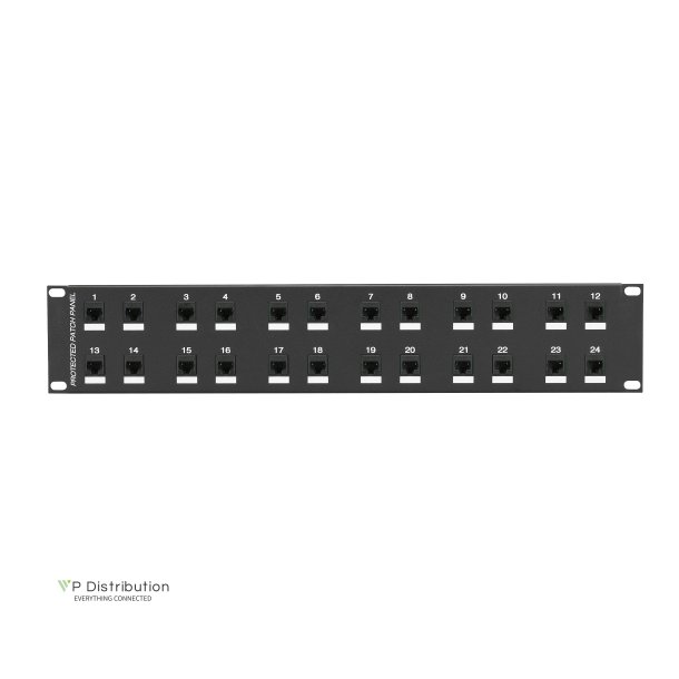 Black Box CAT6 PROTECTED PANEL 24 PORT 100/1000BASE-T