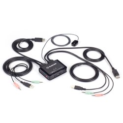Black Box 4K60 Display Port Cable Kvm Switch 2 Port Button Switch