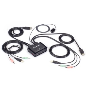 Black Box 4K60 Display Port Cable Kvm Switch 2 Port Button Switch